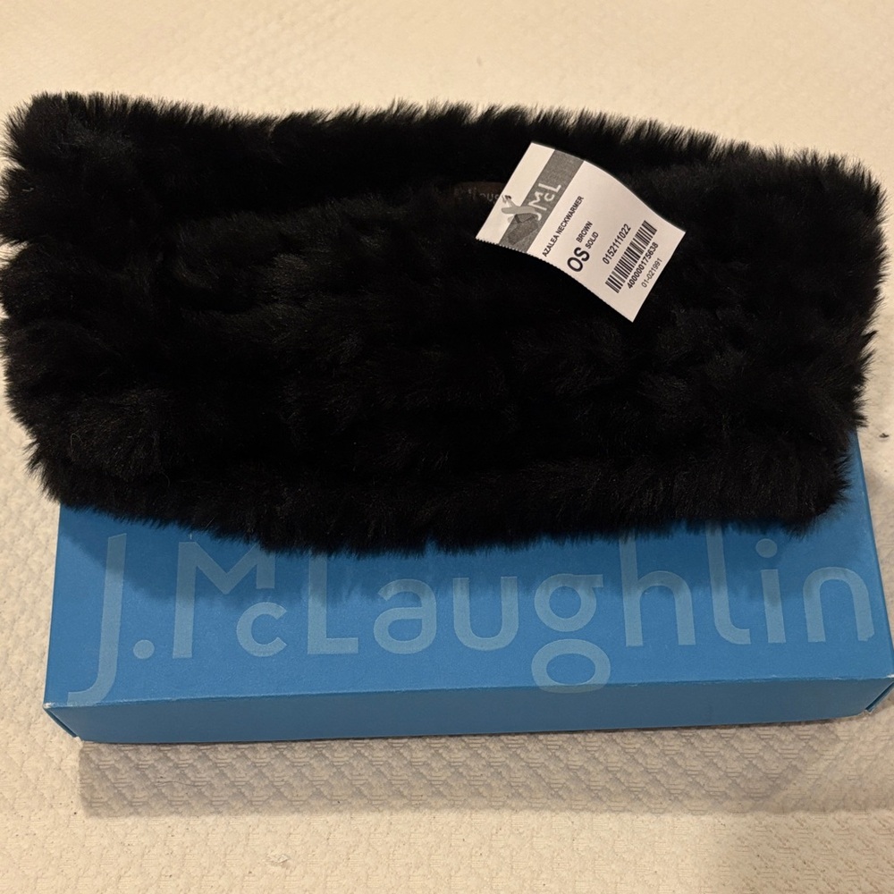 J. McLaughlin Elegant Black Fur Headband